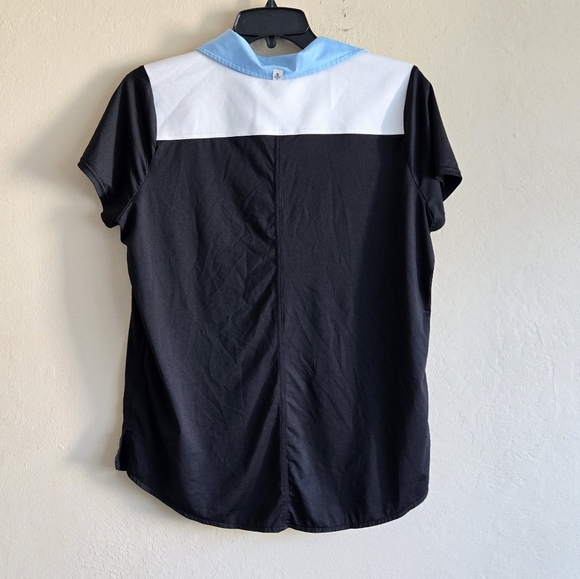 Belyn Key Women's Black and Blue Polo Shirt Short Skeeve Golf Top Size M - Picture 3 of 10